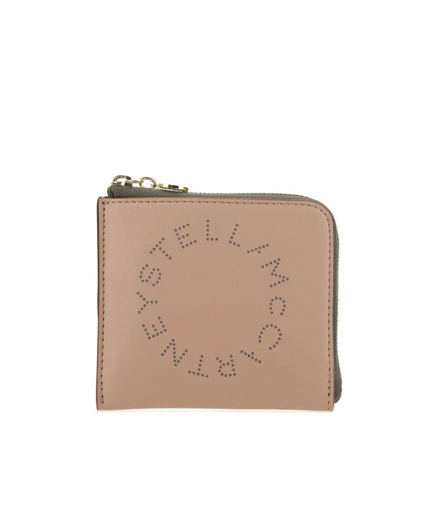 Stella Mccartney Logo Perforated Zipped Wallet