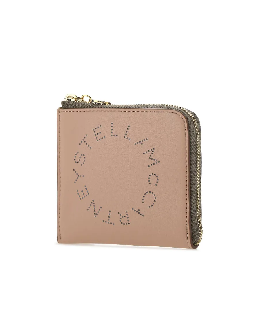 Stella Mccartney Logo Perforated Zipped Wallet