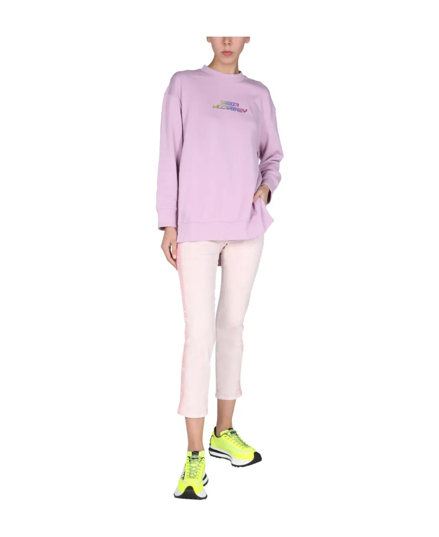 Stella Mccartney Logo Detailed Slim Fit Jeans