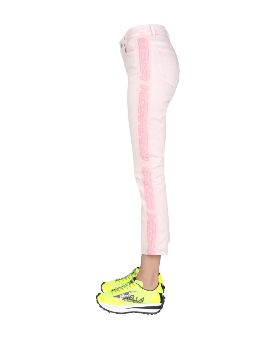 Stella Mccartney Logo Detailed Slim Fit Jeans