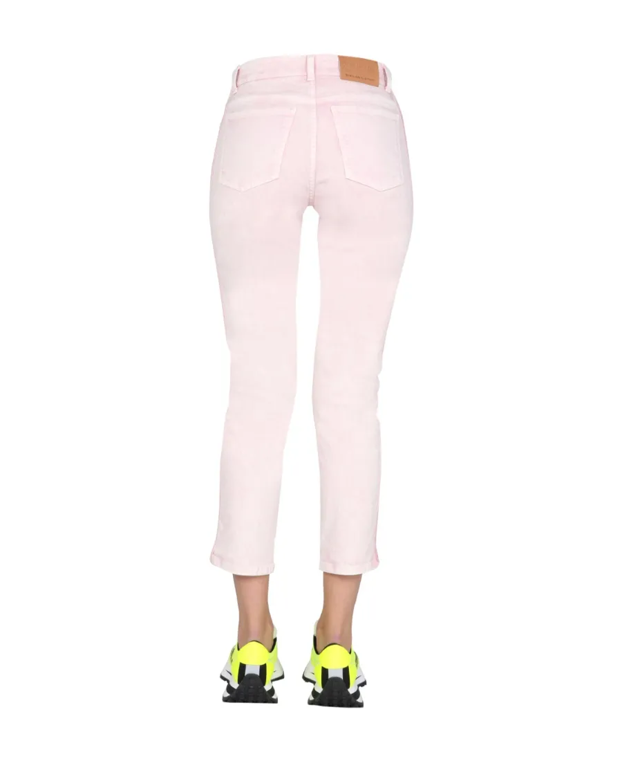 Stella Mccartney Logo Detailed Slim Fit Jeans