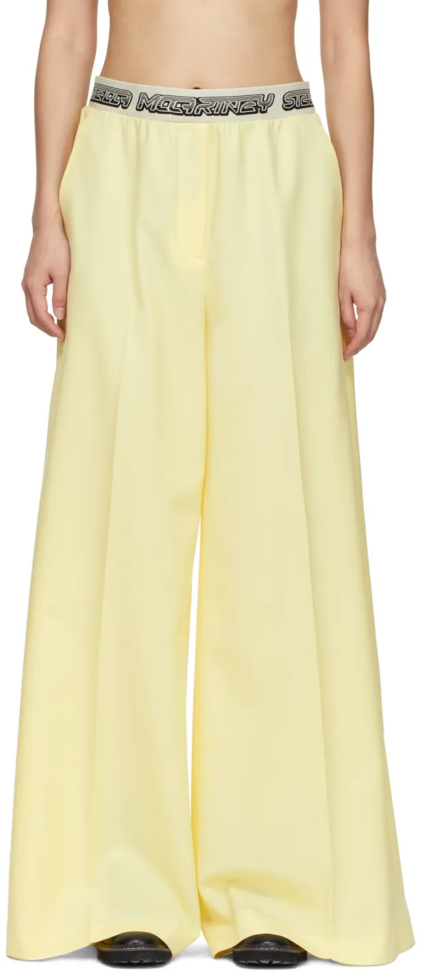 Stella Mccartney Logo Tape Wide-Leg Trousers