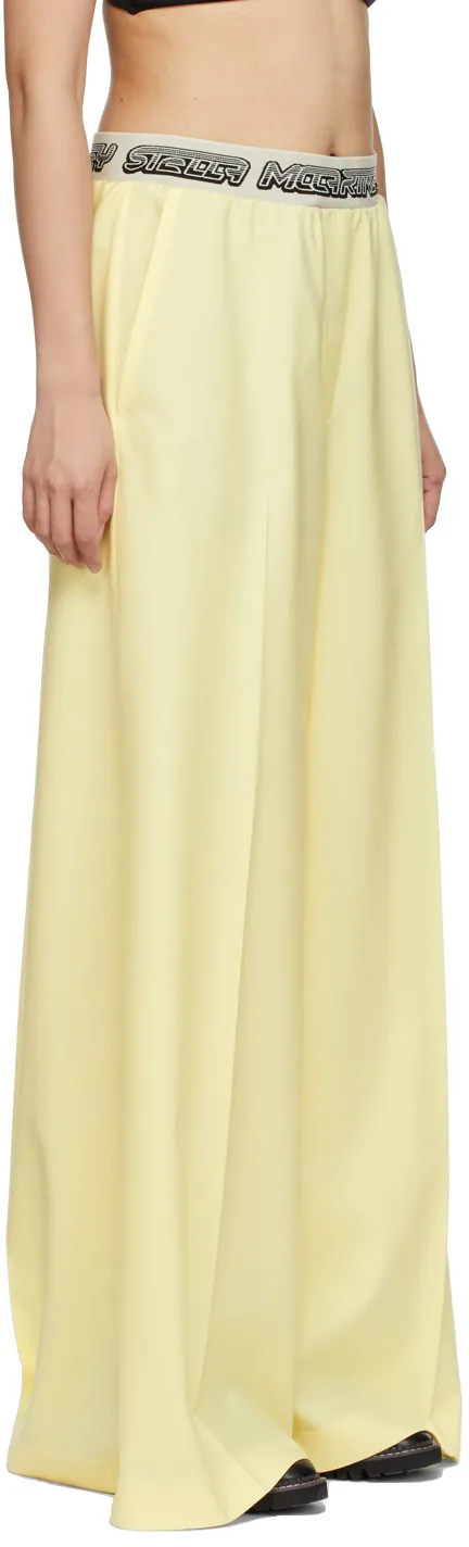 Stella Mccartney Logo Tape Wide-Leg Trousers