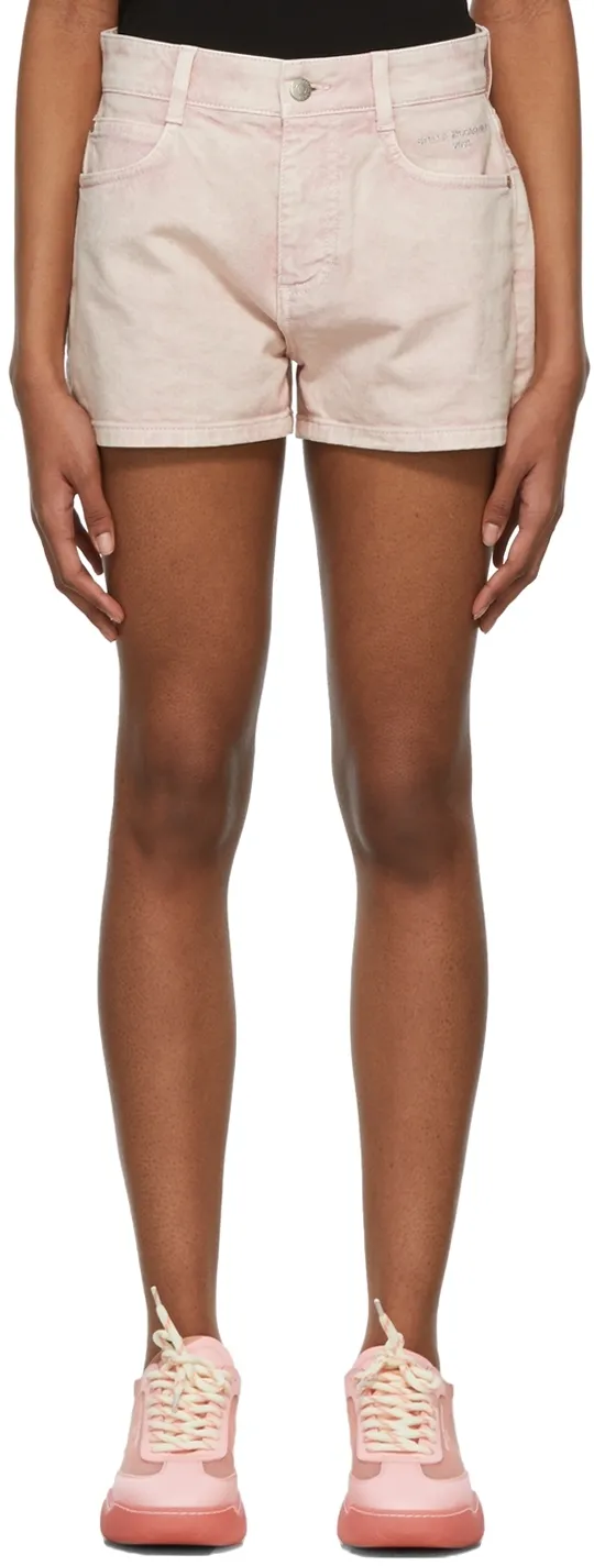 Stella Mccartney Logo Embroidered Denim Shorts