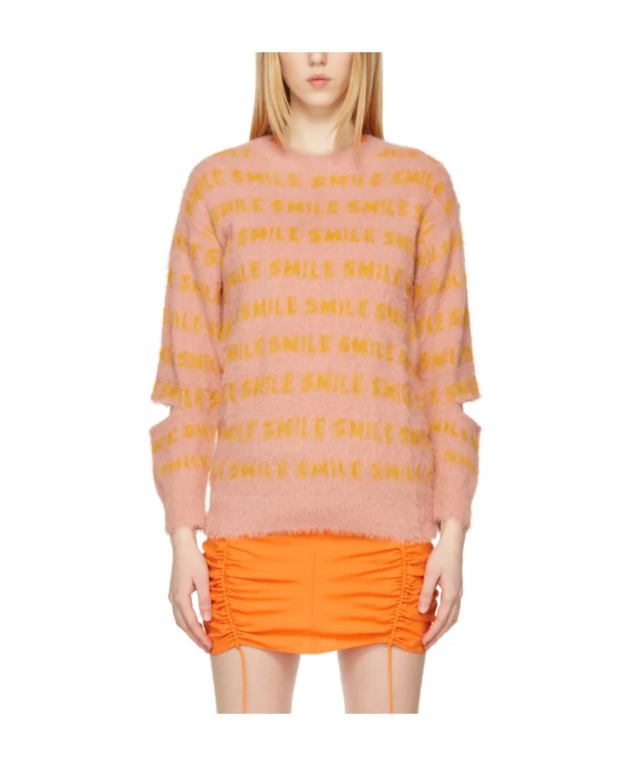 Fluffy Words Long-Sleeved Jumper