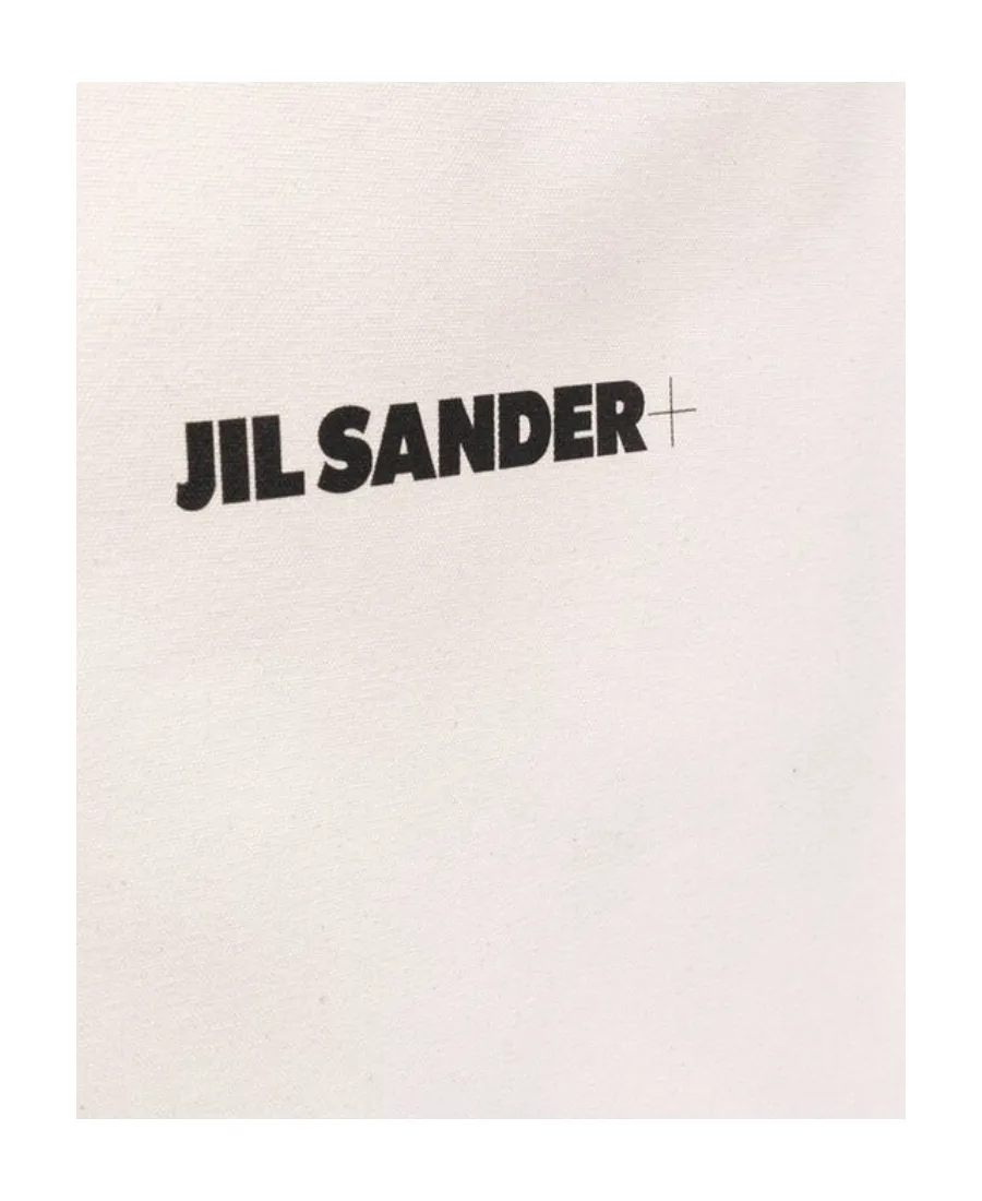Jil Sander Logo Printed Open Top Tote Bag