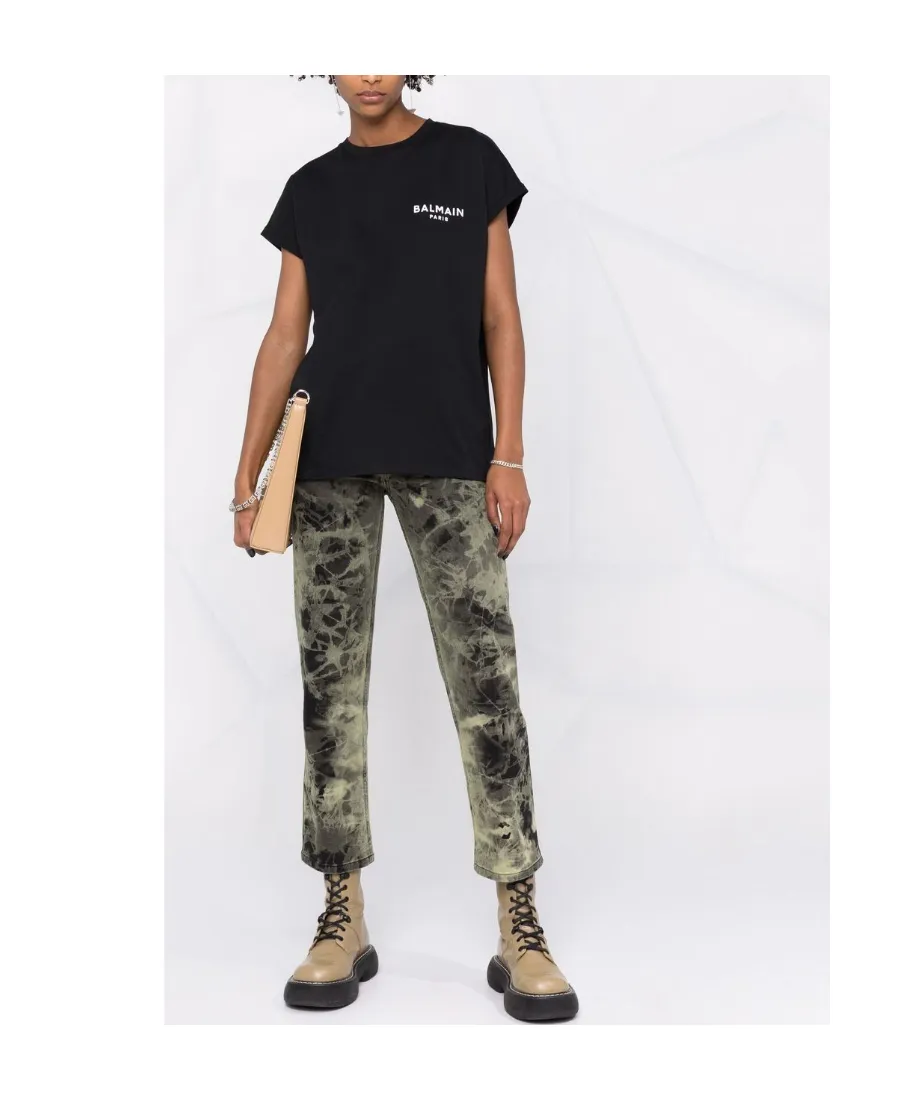 Balmain Logo Printed Crewneck T-Shirt