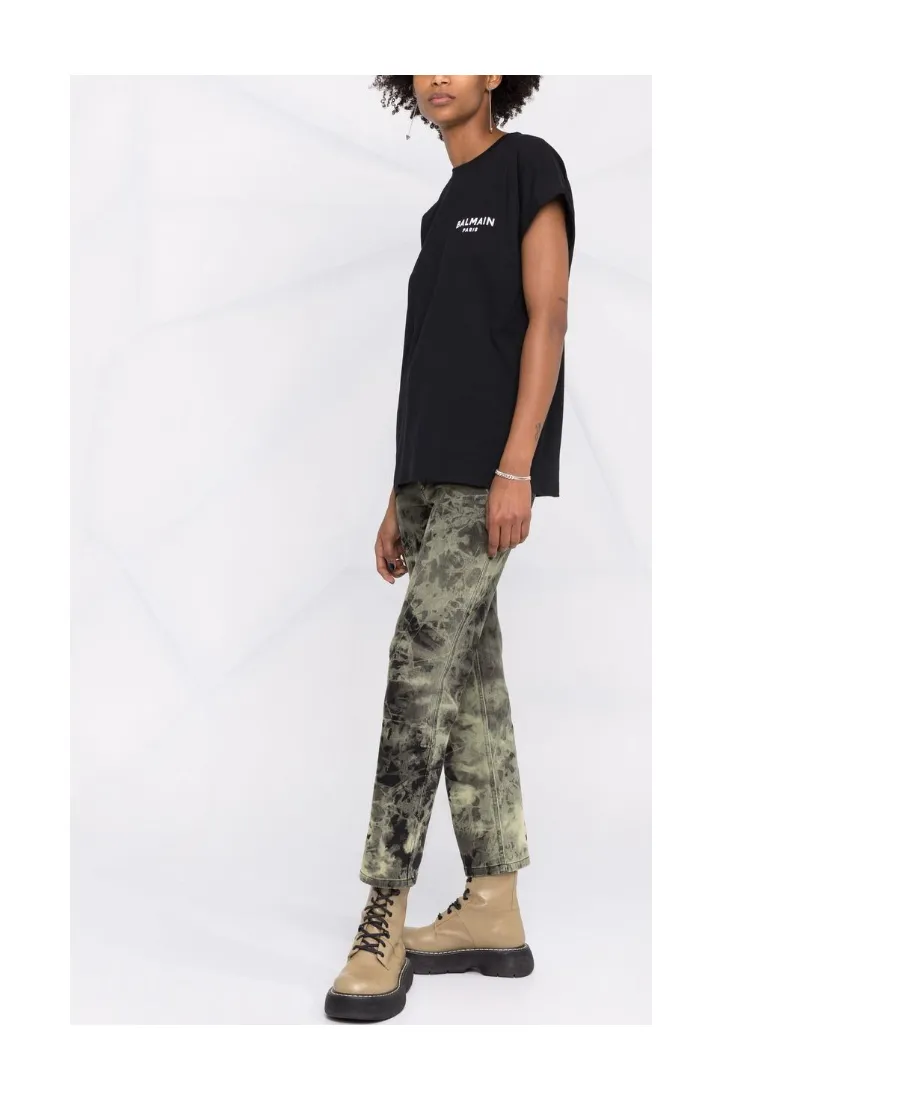 Balmain Logo Printed Crewneck T-Shirt
