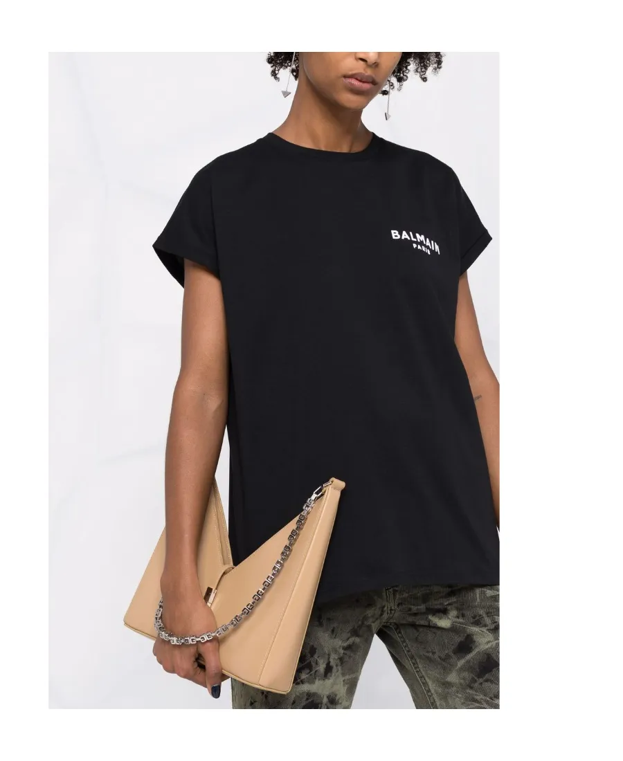 Balmain Logo Printed Crewneck T-Shirt