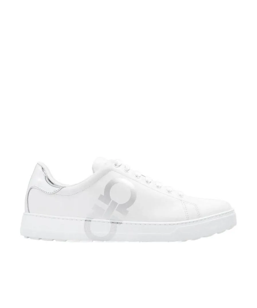 Gancini-Print Lace-Up Sneakers