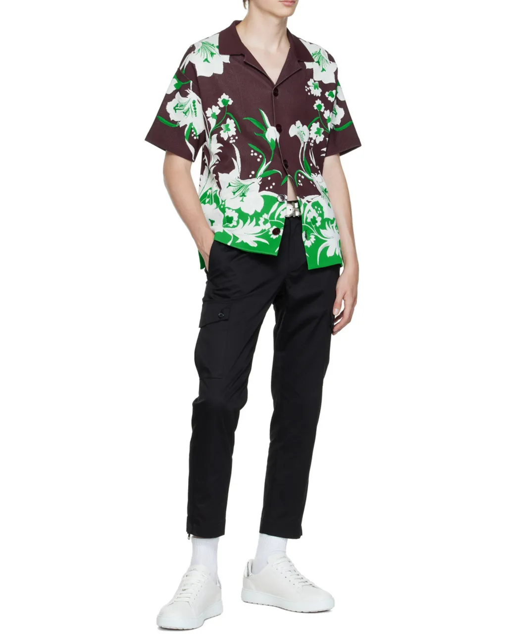 Gancini-Print Lace-Up Sneakers