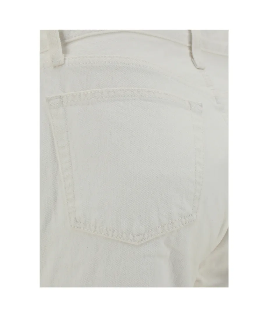 Re/Done High Rise Stove Pipe Cropped Jeans