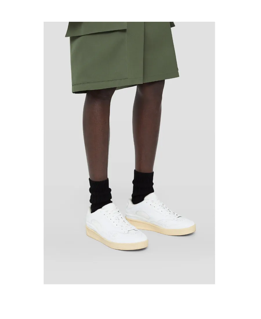 Jil Sander Round Toe Lace-Up Sneakers