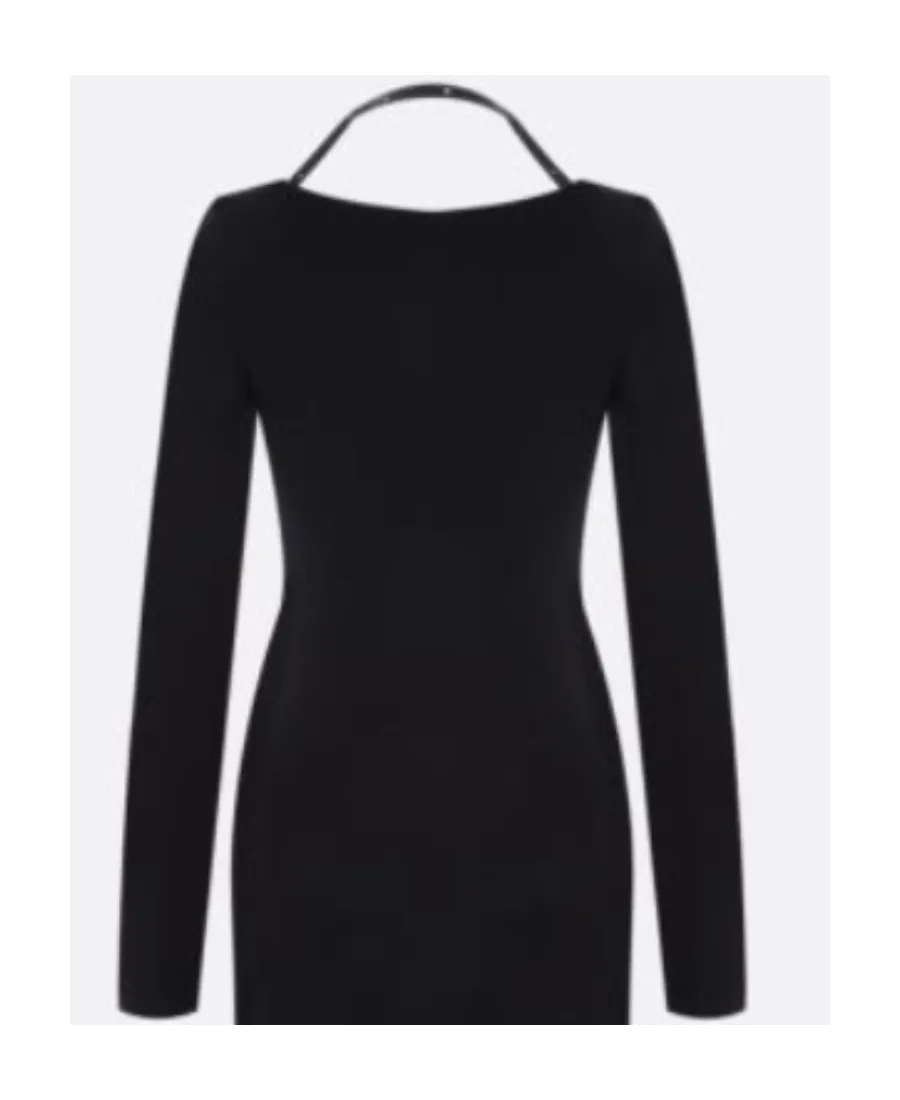 Halterneck-Strap Asymmetric Dress