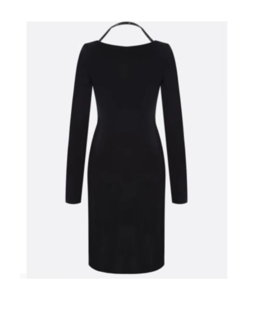 Halterneck-Strap Asymmetric Dress