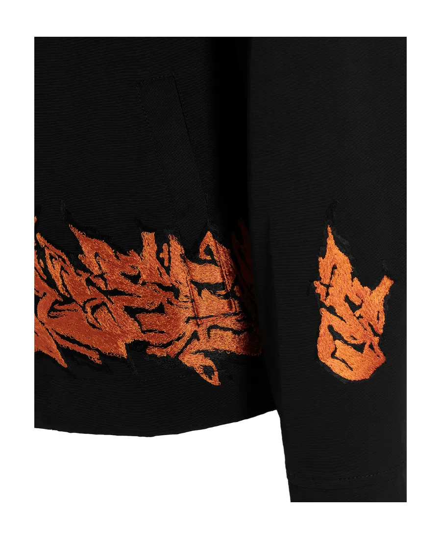 Off-White Zip-Up Long-Sleeved Jacket