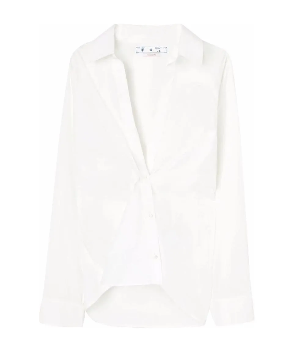 Poplin Wrap Shirt White White