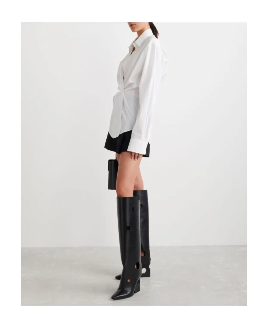 Poplin Wrap Shirt White White