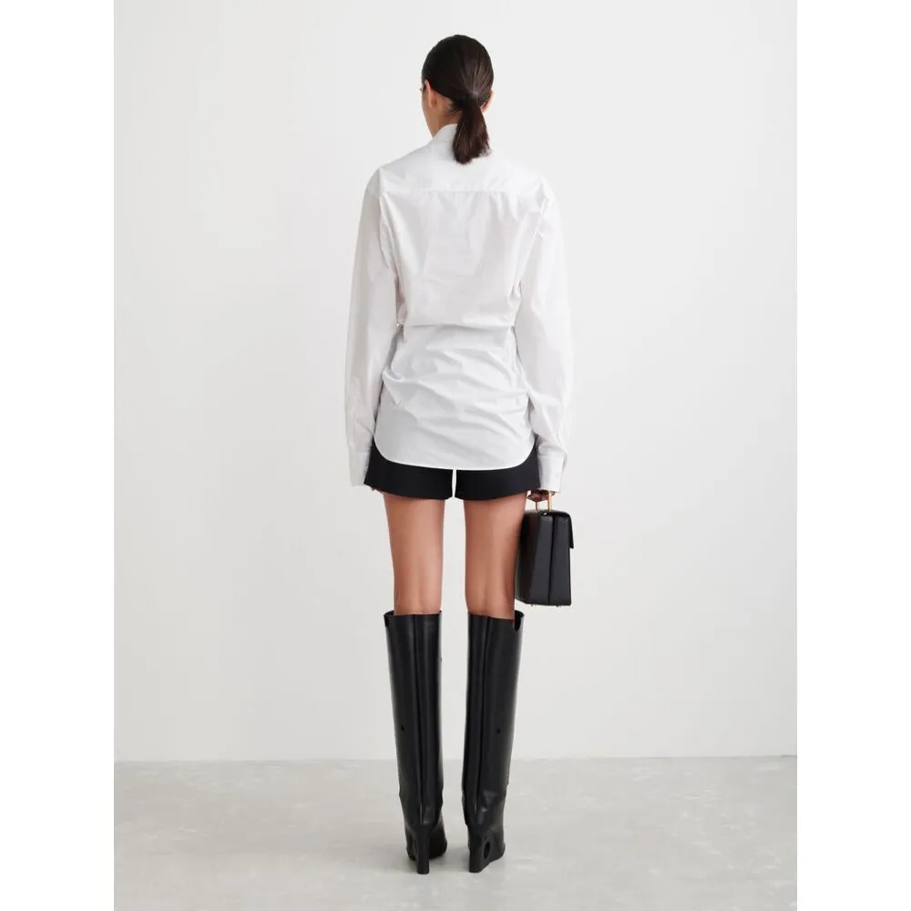 Poplin Wrap Shirt White White