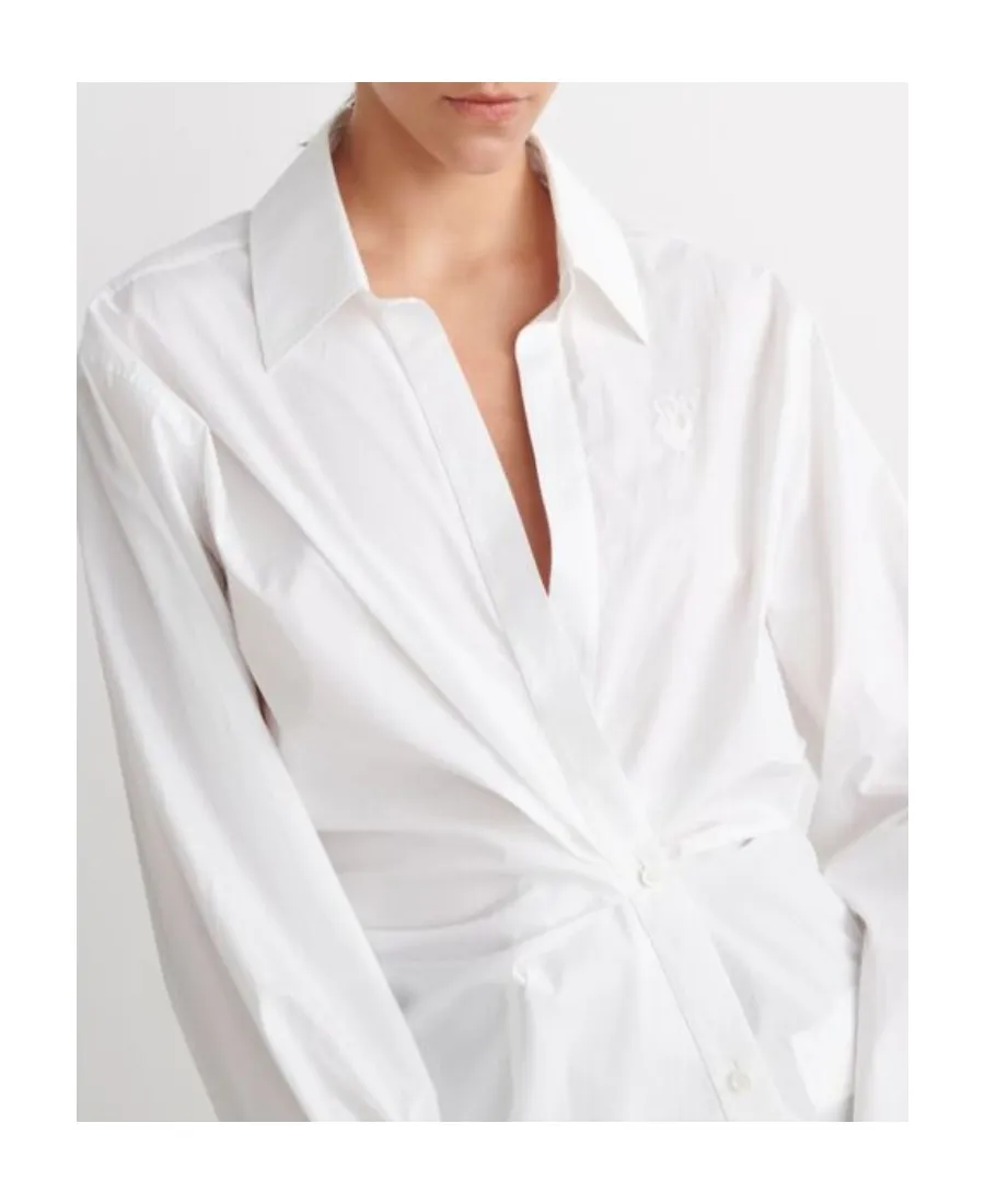 Poplin Wrap Shirt White White