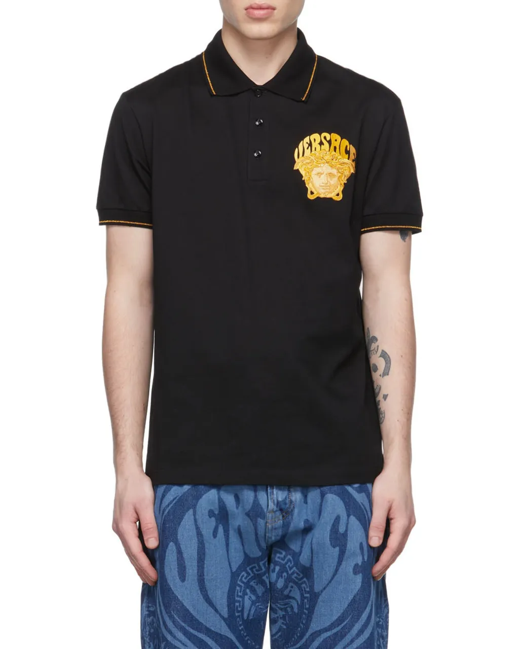 Versace Medusa Head Short-Sleeved Polo Shirt