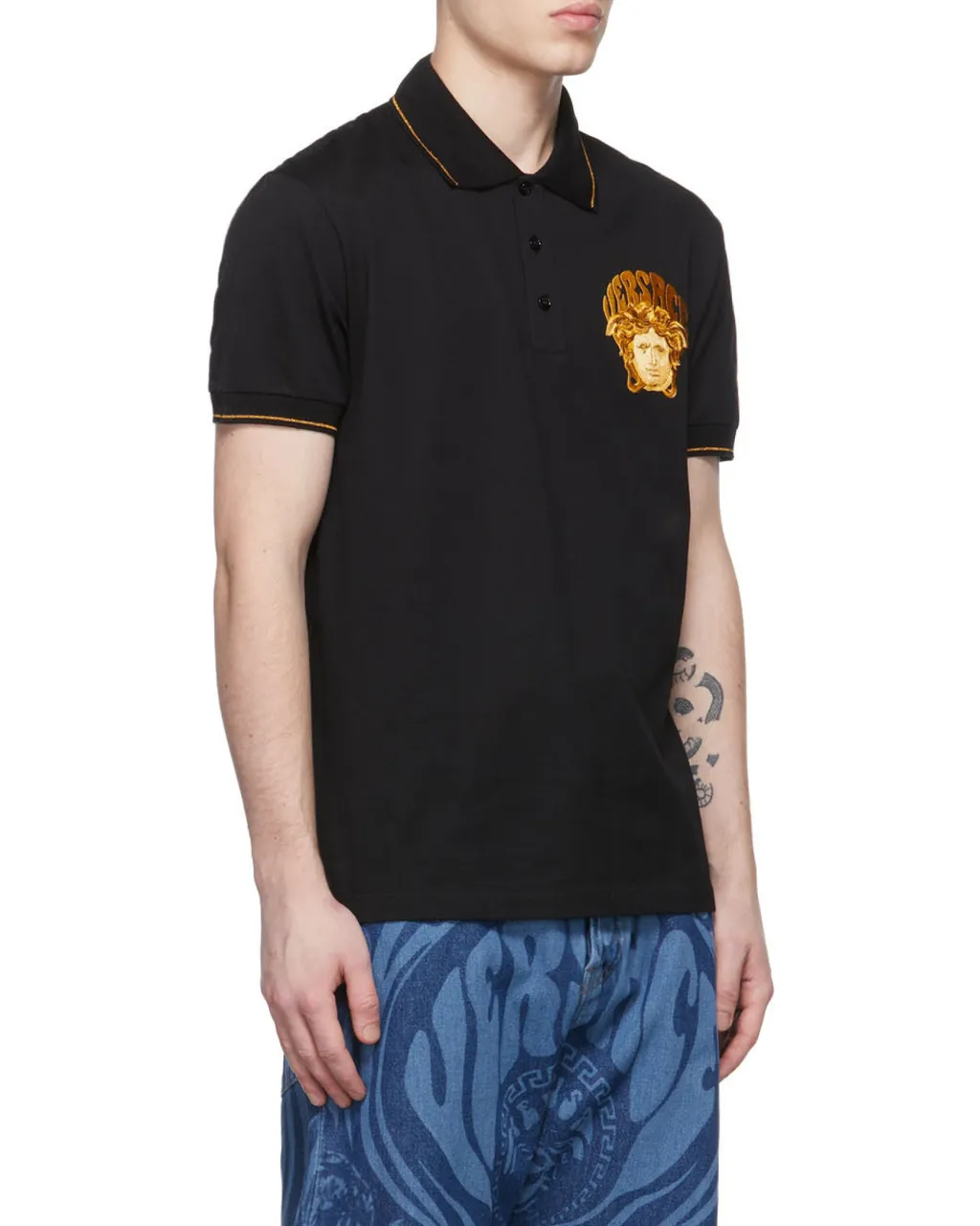 Versace Medusa Head Short-Sleeved Polo Shirt