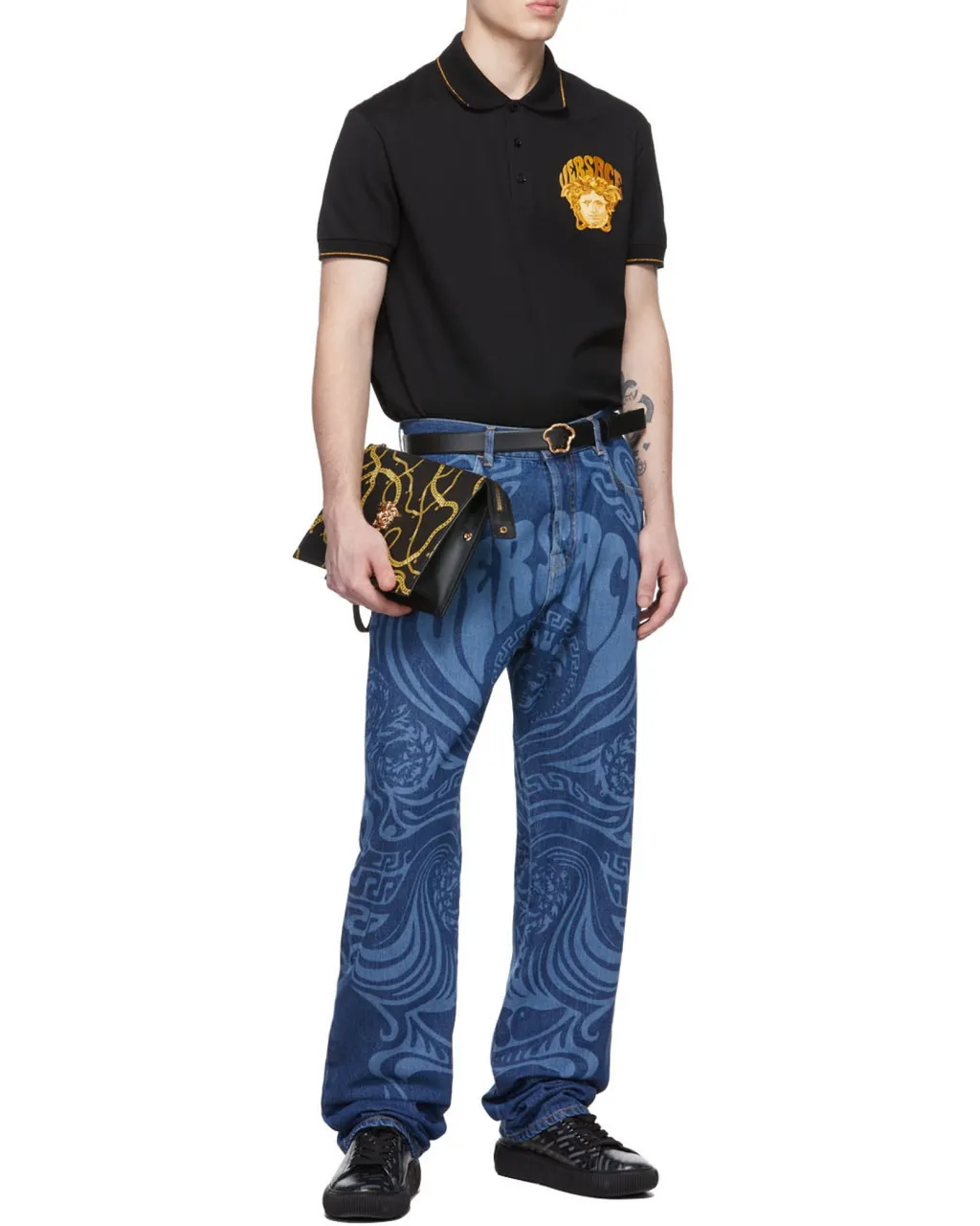 Versace Medusa Head Short-Sleeved Polo Shirt