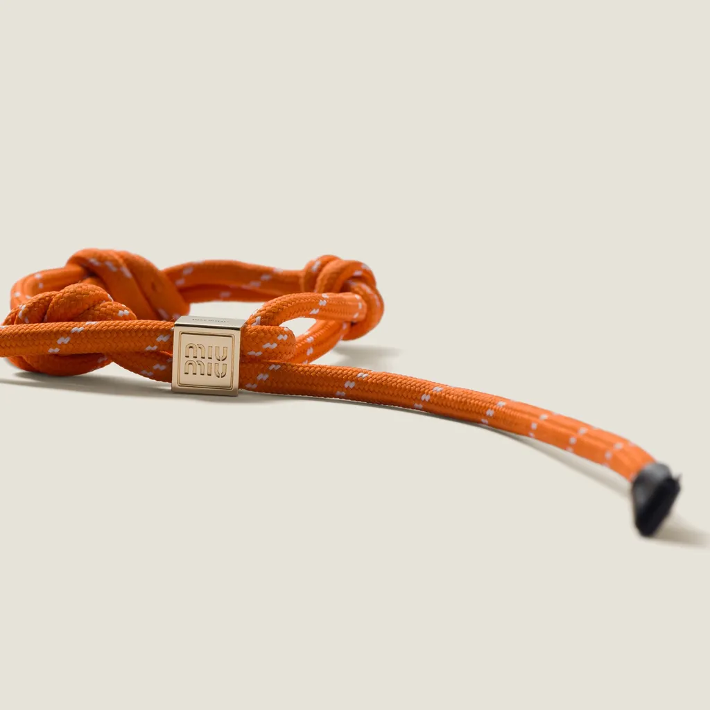 Miu Miu Logo-Engraved Rope Bracelet