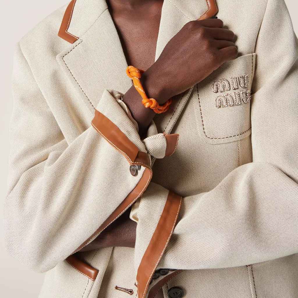 Miu Miu Logo-Engraved Rope Bracelet