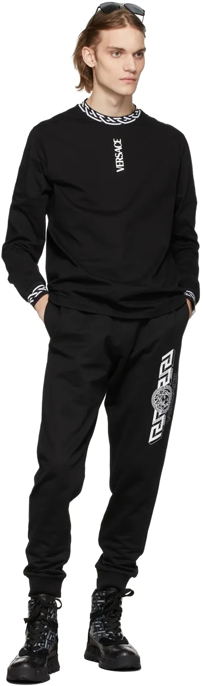 Versace Greca Detailed Jersey Knitted Track Pants