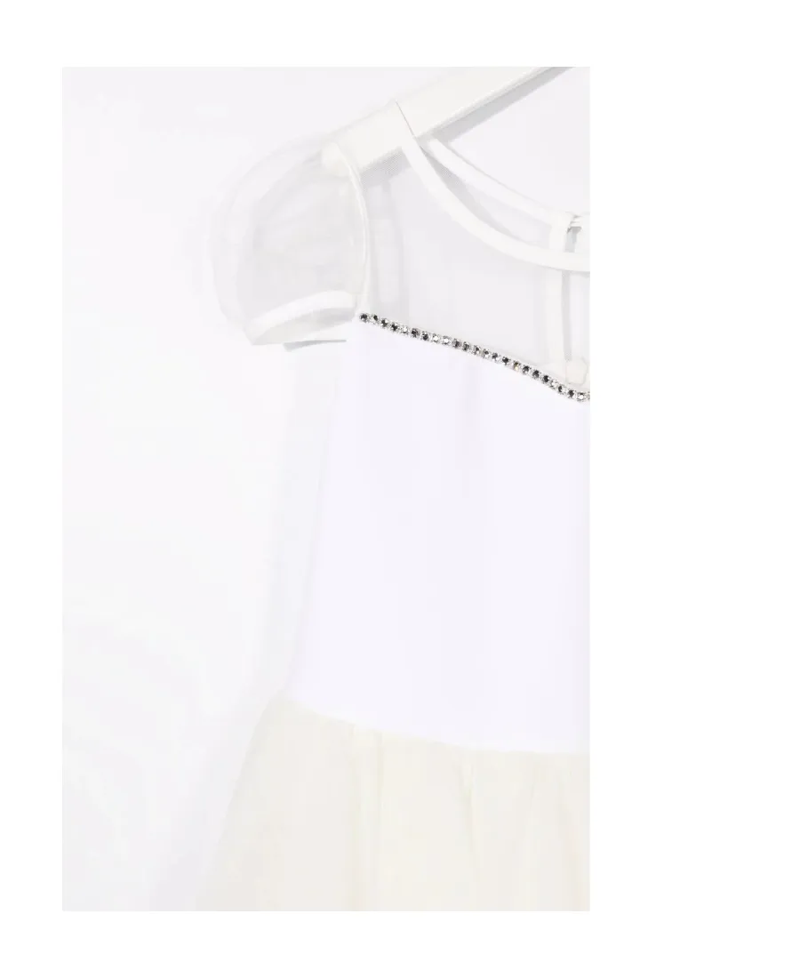 Teen Crystal-Embellished Tulle Dress