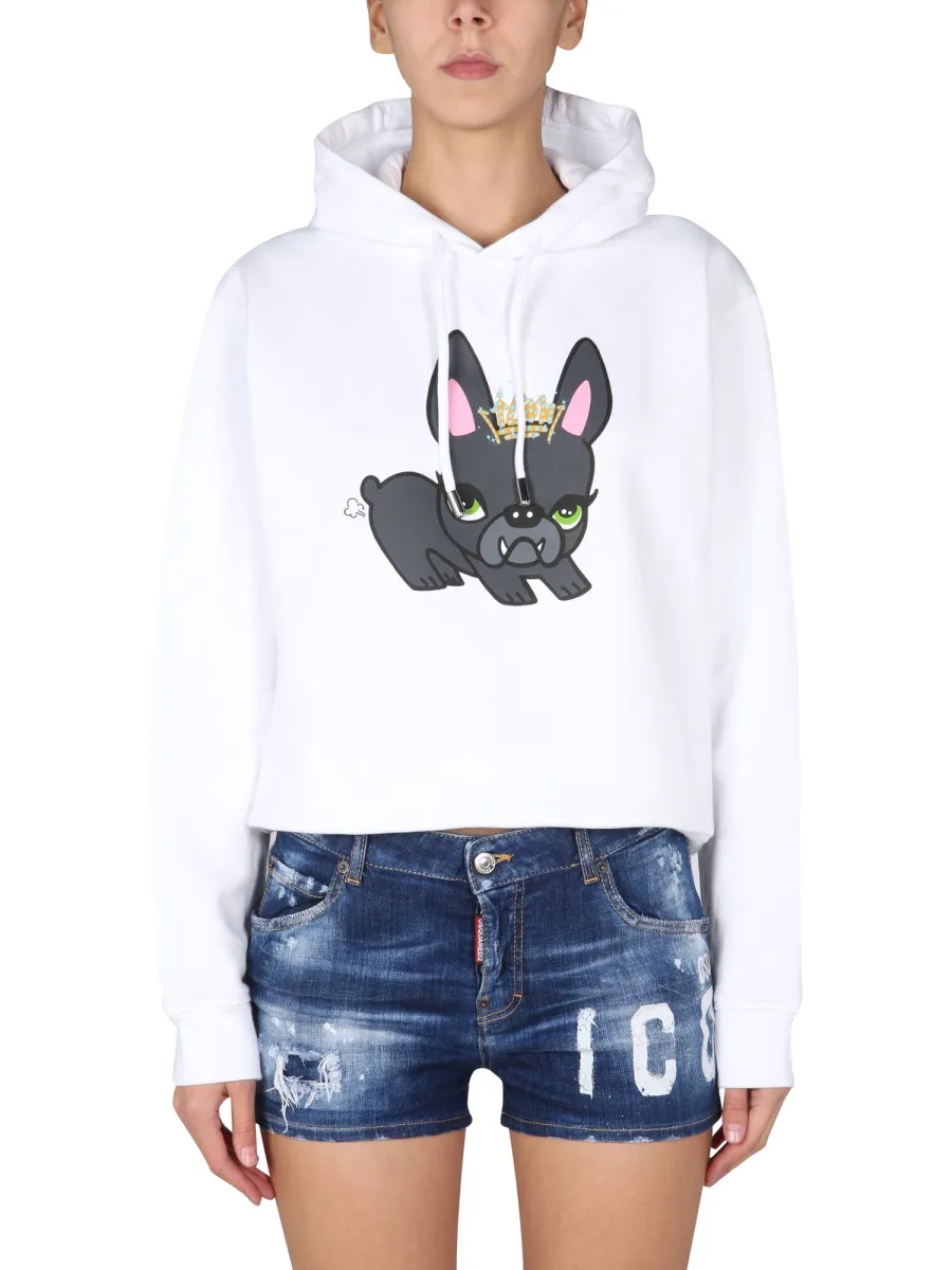 Cartoon-Print Hoodie