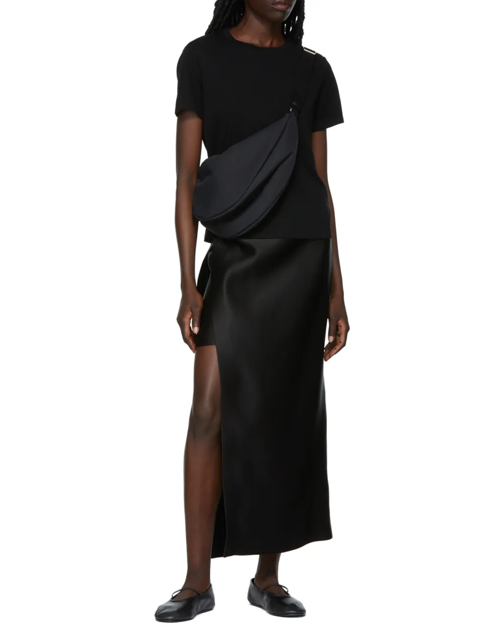 The Row Kanita Side Slit Midi Skirt