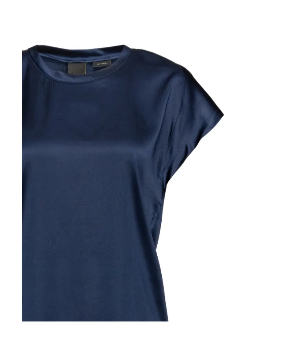 Short-Sleeve Silk Blouse
