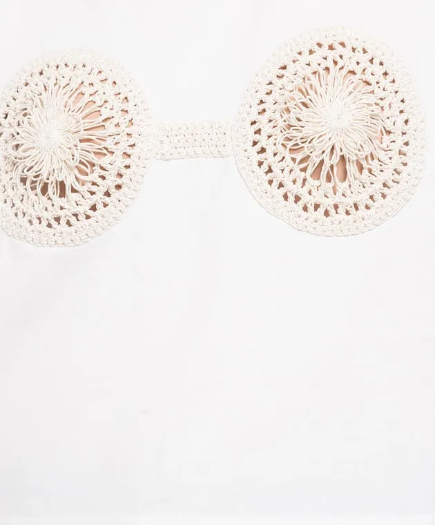 Magda Butrym Crochet Bra Crewneck T-Shirt