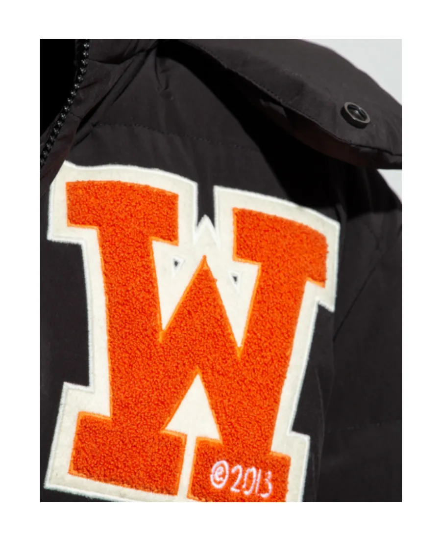 Off-White Zip-Up Long-Sleeved Puffer Coat