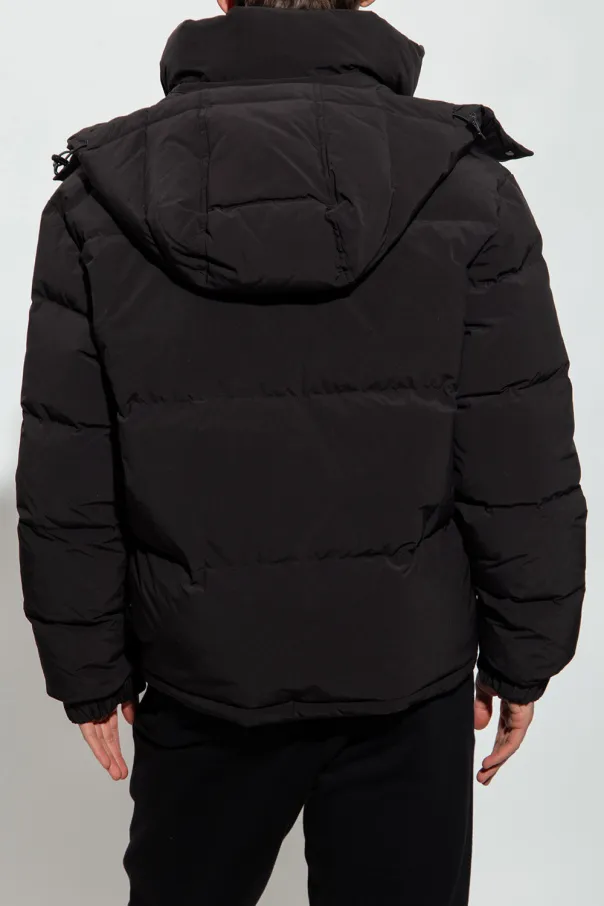 Off-White Zip-Up Long-Sleeved Puffer Coat