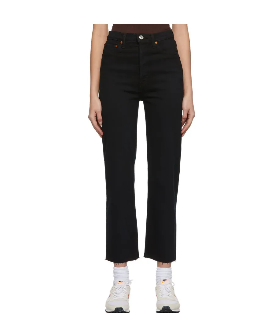 Re/Done High-Rise Straight-Leg Jeans