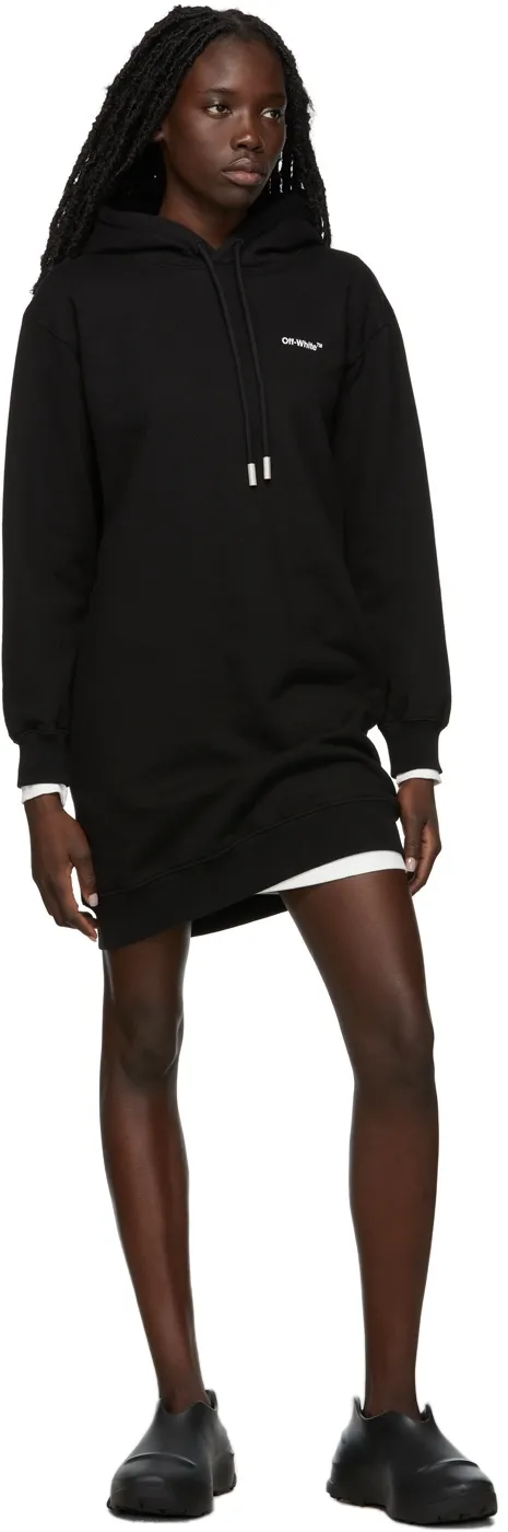 Diag-Stripe Hoodie Dress