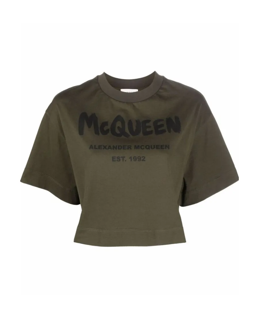 Grafitti-Logo Cropped T-Shirt