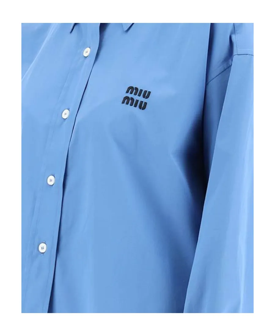 Miu Miu Logo-Embroidered Buttoned Shirt