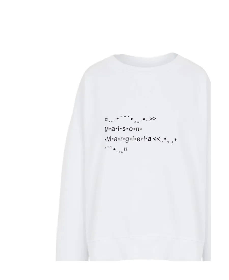 Maison Margiela Logo Printed Crewneck Sweatshirt
