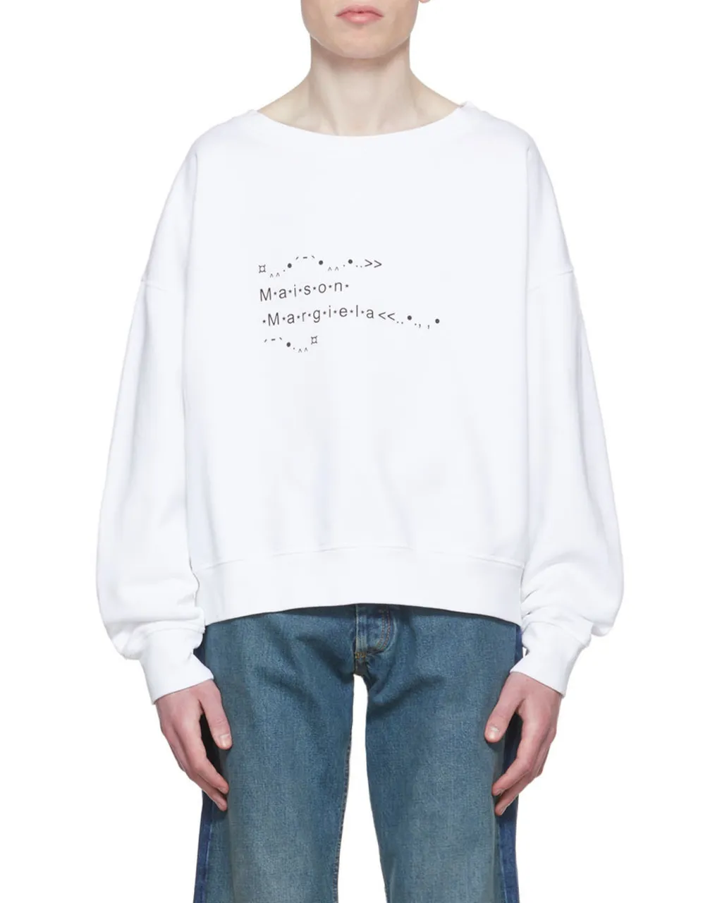 Maison Margiela Logo Printed Crewneck Sweatshirt