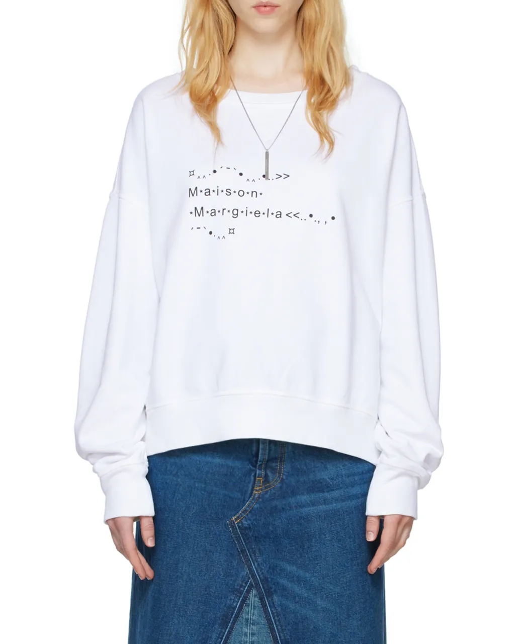 Maison Margiela Logo Printed Crewneck Sweatshirt