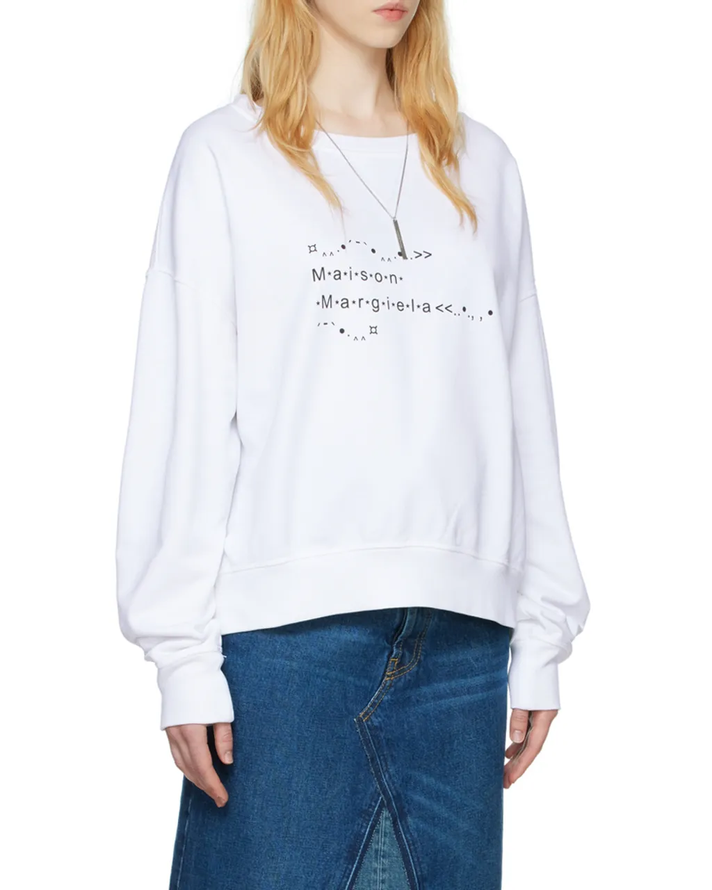 Maison Margiela Logo Printed Crewneck Sweatshirt
