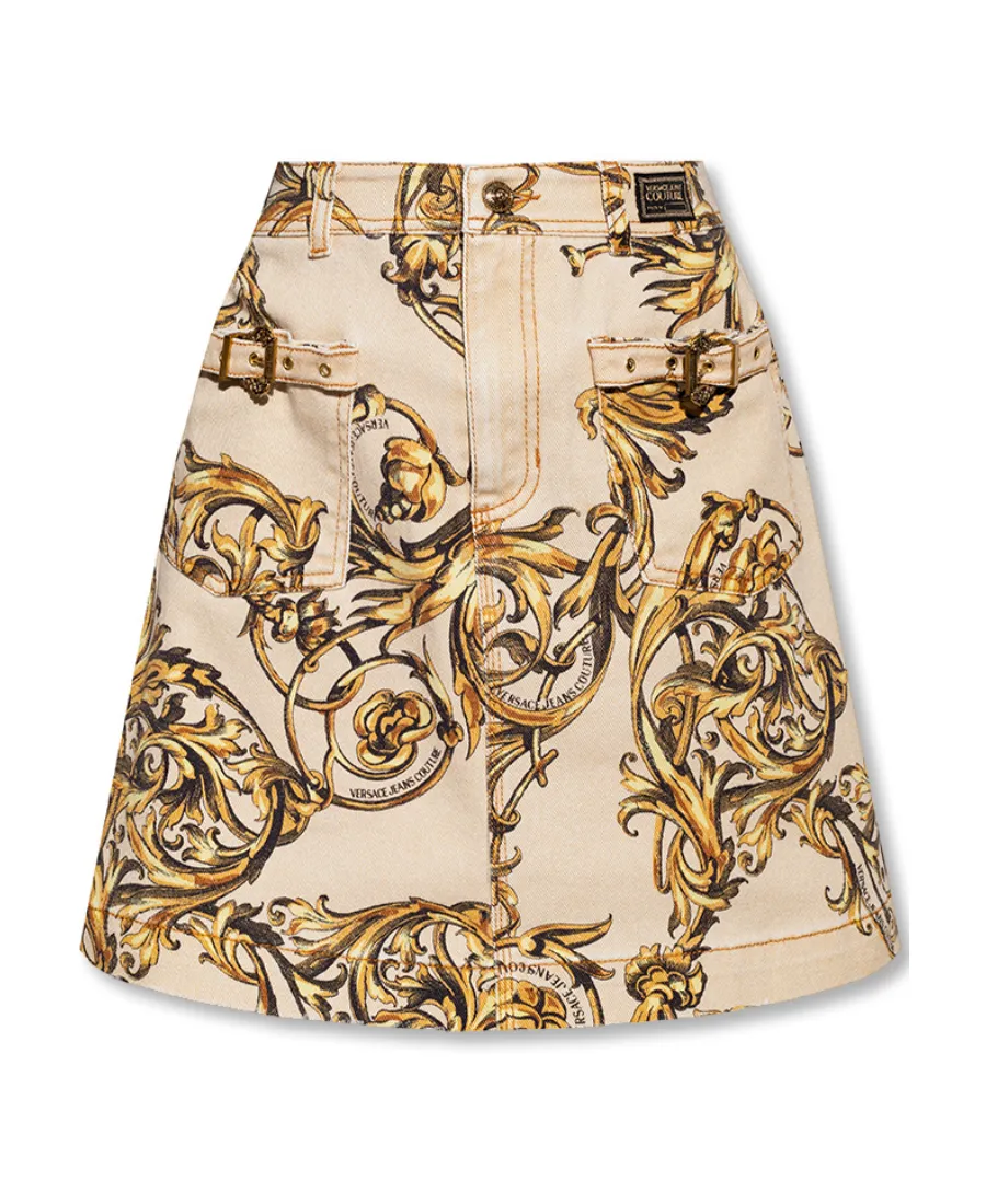 Ballog Printed Denim Skirt