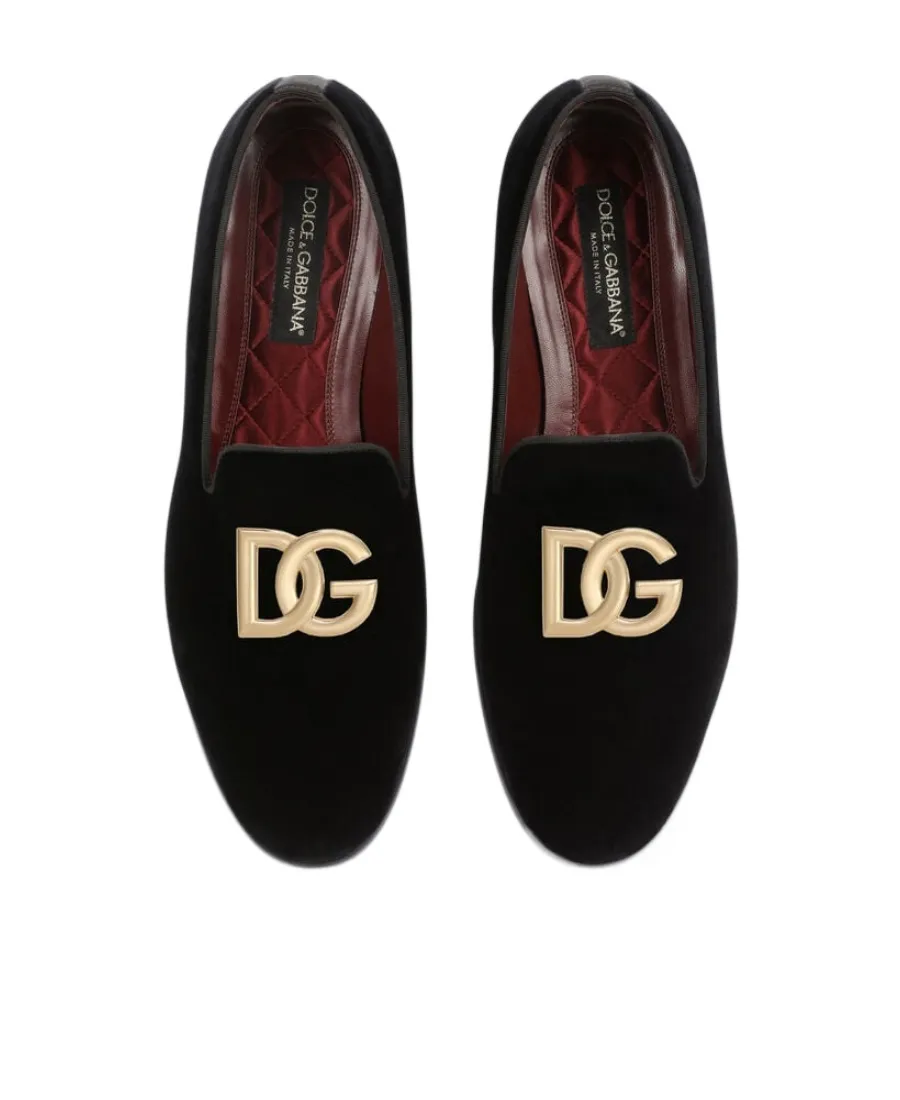 Dolce & Gabbana Dg Logo Plaque Slip-On Loafers
