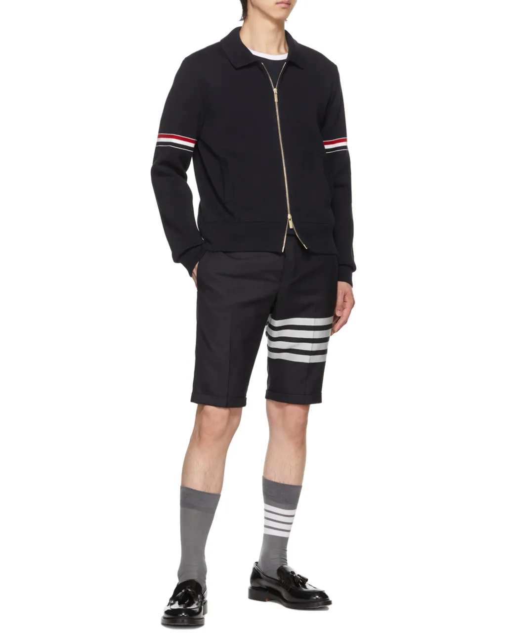 Rwb Stripe Detailed Cardigan