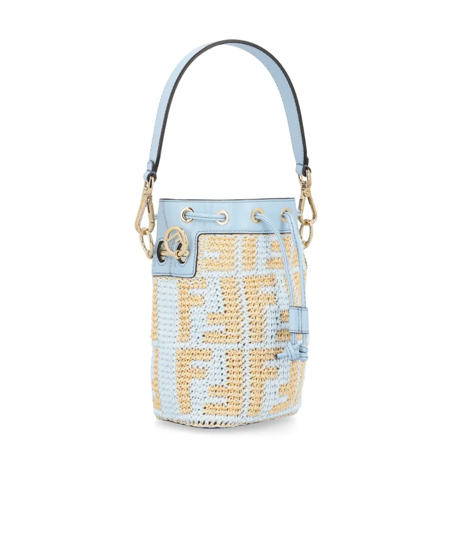 Small Mon Tresor Woven Bucket Bag