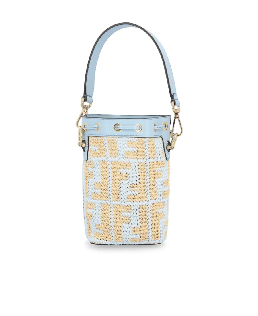 Small Mon Tresor Woven Bucket Bag